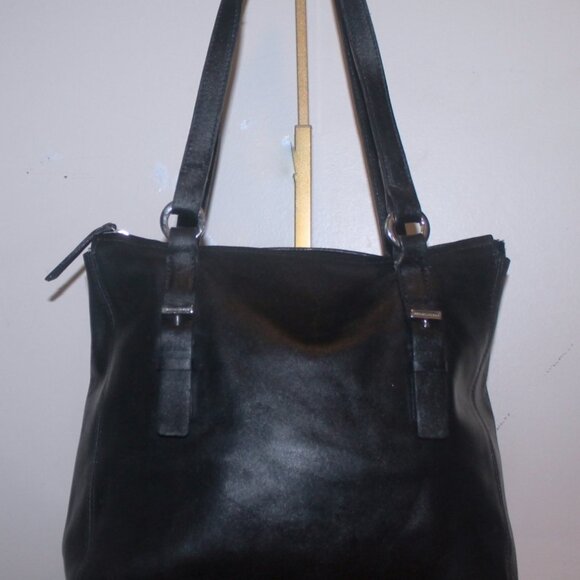 $479 Francesco Biasia Made In Italy Signature Lined Shopper Tote Shoulder Bag - Picture 1 of 11